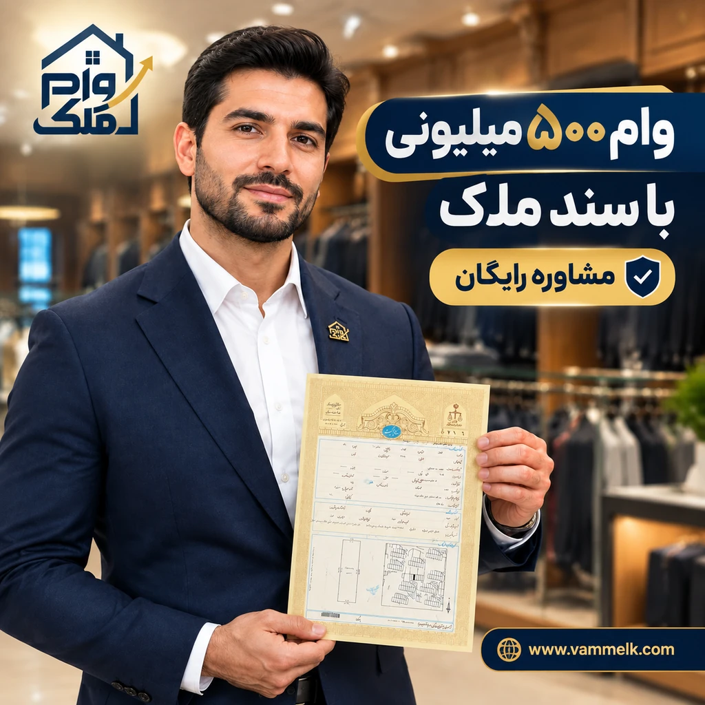 وام ۵۰۰ میلیونی با سند ملکی